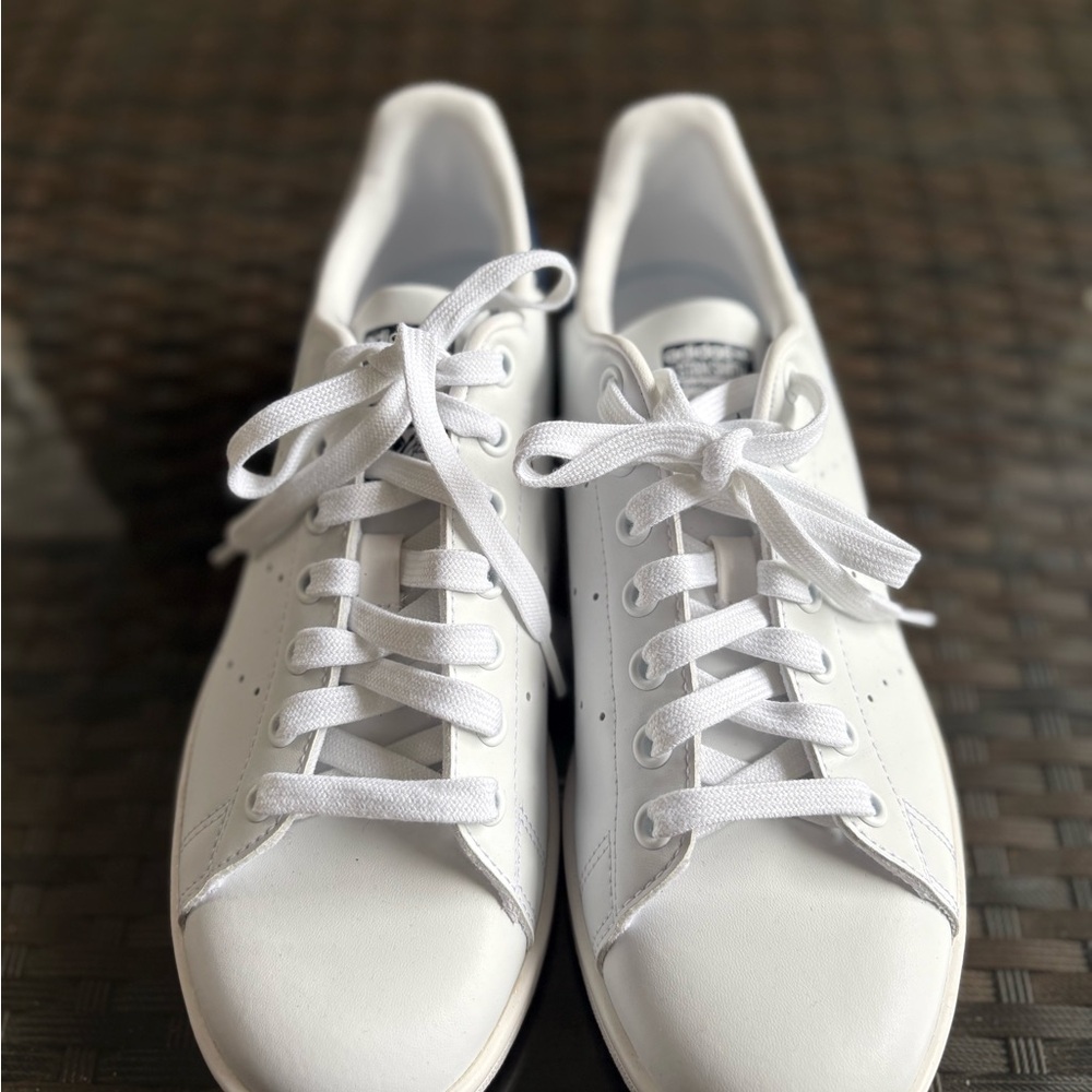 Classic Stan Smith White and Blue Women's Sneakers